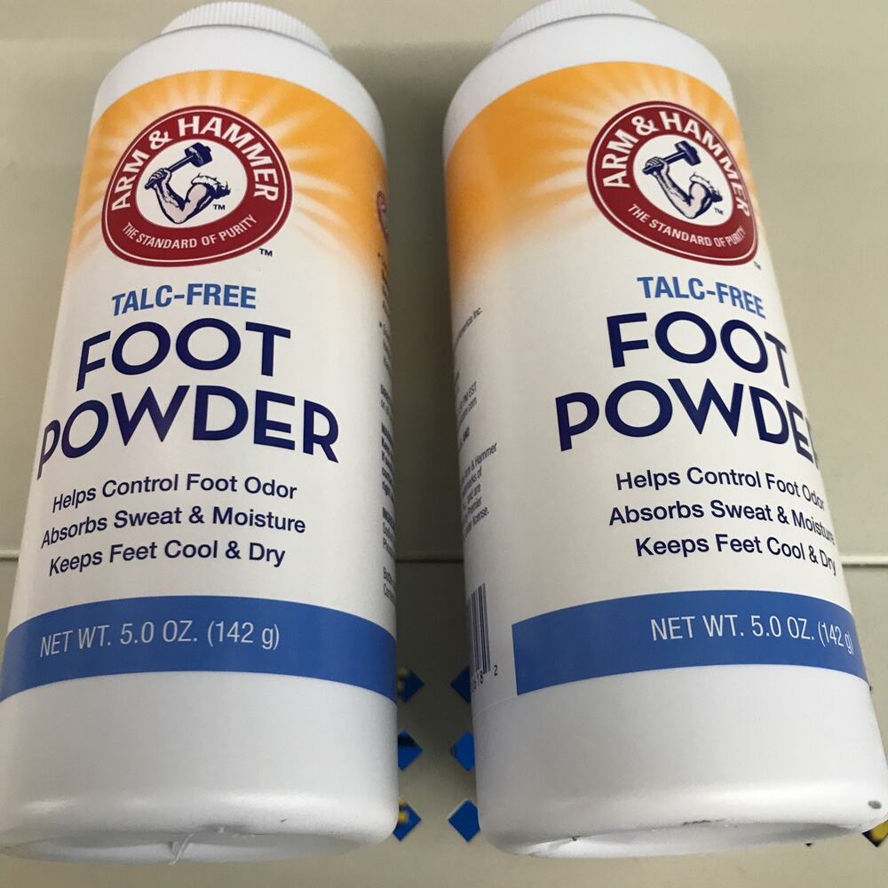 2x Arm & Hammer Talc-Free Foot Powder Control Good Odor 5.0 OZ Ea Bottle USA